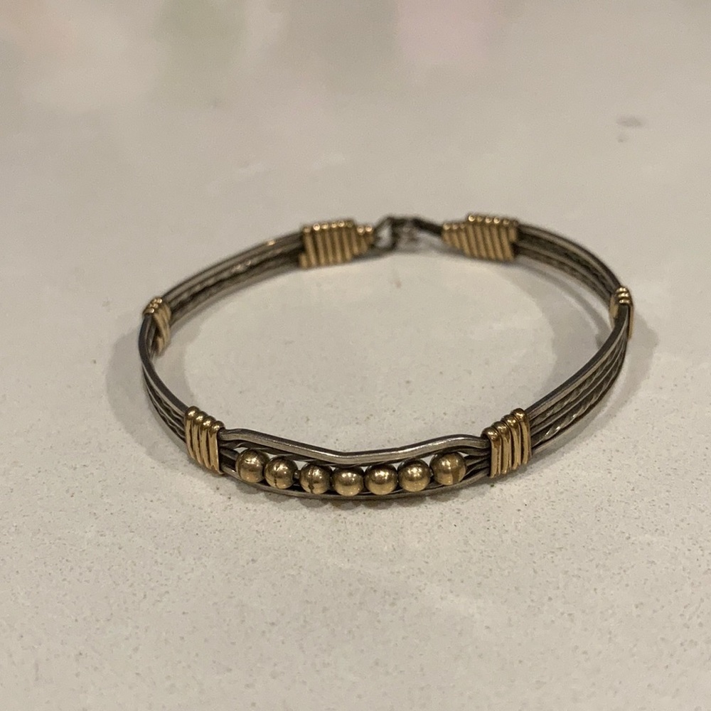 Elegant Gold and Silver Bracelet